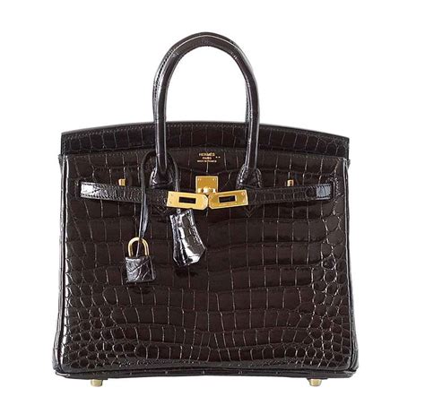 hermes birkin 25 black ghw|Hermes Birkin 25 black crocodile.